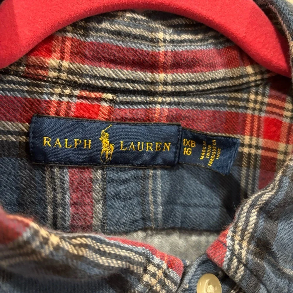 Ralph Lauren Plaid Flannel Lined Button Down